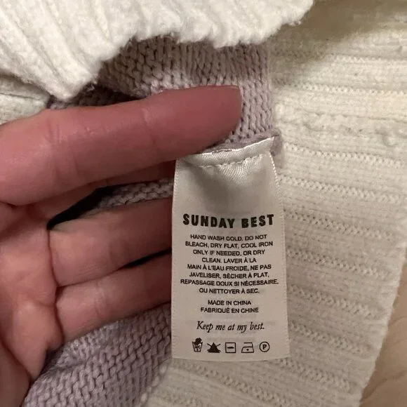 Aritzia Sunday Best Ellis Varsity Cardigan Sweater Sz M Pink - Picture 6 of 11